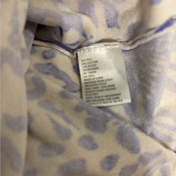 Stylish Purple and Cream Animal Print Cardigan - Picture 6 of 6